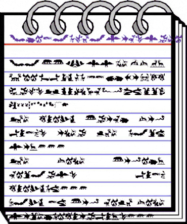 AnimalShadowsDrei Regular animated font preview