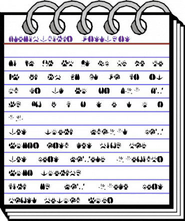 AnimalTracks Regular animated font preview