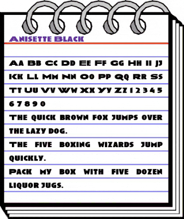 Anisette Black Regular animated font preview