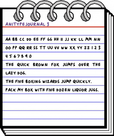 Anitype Journal 3 animated font preview