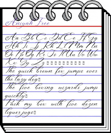 Aniyah Regular animated font preview Aniyah Regular animated font preview