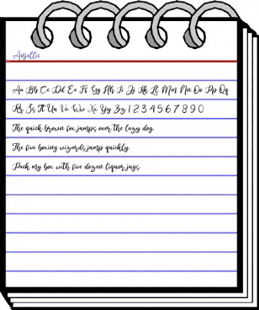 Anjellic Dafont Regular animated font preview