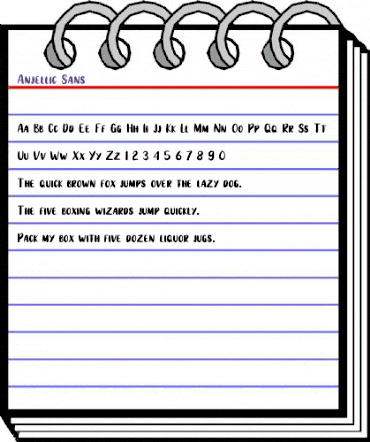 Anjellic Sans Regular animated font preview