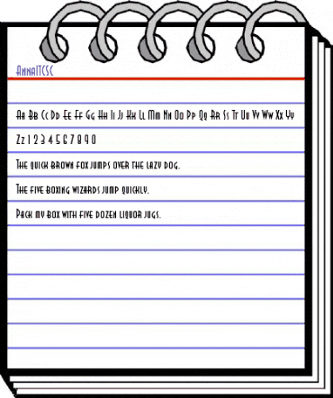 AnnaITCSC Regular animated font preview