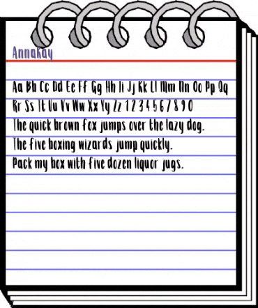Anna Kay Regular animated font preview