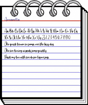 Annamellia Regular animated font preview