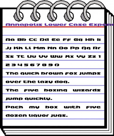 Annapolis Lower Case Expanded Expanded animated font preview