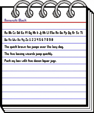Annenski-Black Regular animated font preview