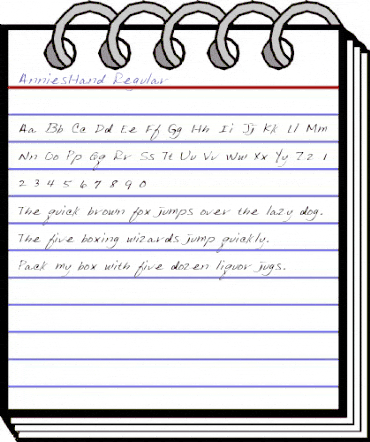 AnniesHand Regular animated font preview
