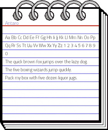 Antaro Regular animated font preview