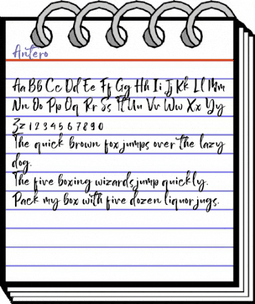 Antero Regular animated font preview