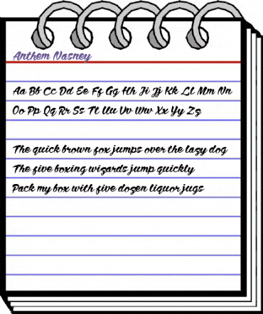 Anthem Nasney Anthem Nasney animated font preview