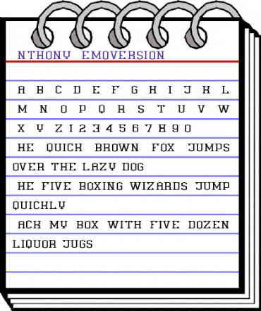 Anthony Demoversion Regular animated font preview