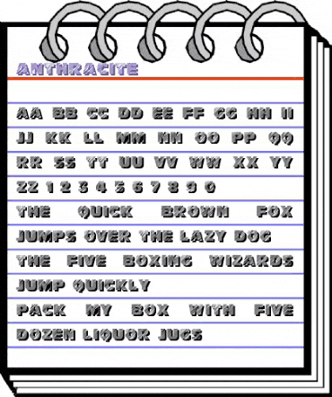 Anthracite Regular animated font preview