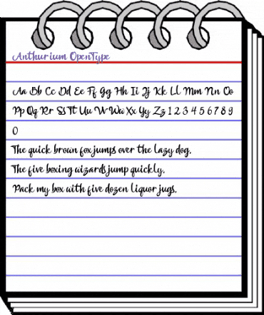 Anthurium Regular animated font preview Anthurium Regular animated font preview