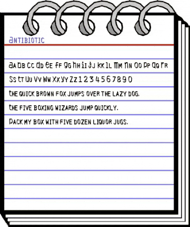 Antibiotic Regular animated font preview