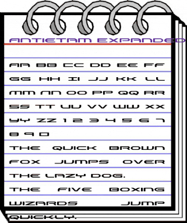Antietam Expanded Expanded animated font preview