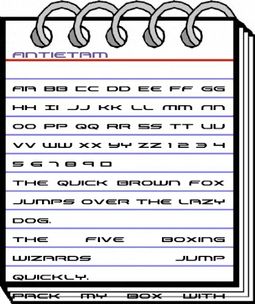 Antietam Regular animated font preview