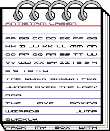 Antietam Laser Regular animated font preview