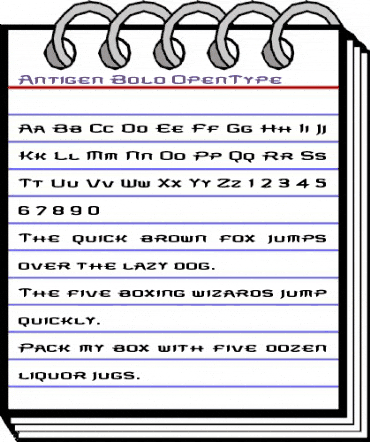 Antigen Regular animated font preview