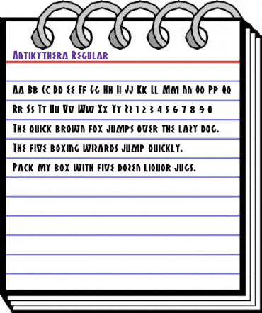 Antikythera Regular animated font preview