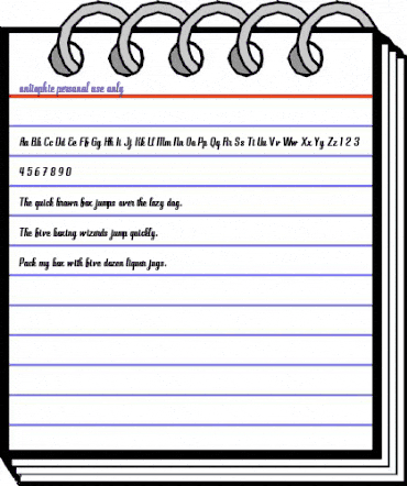 Antiophie  personal use only Regular animated font preview