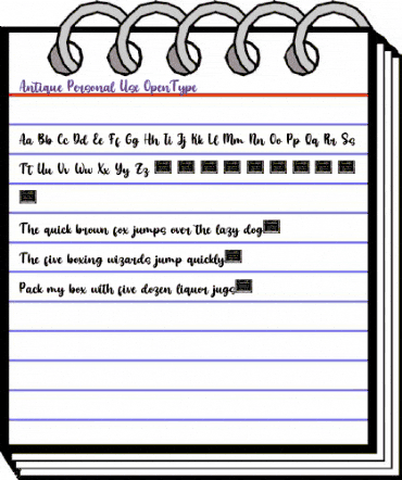 Antique Personal Use animated font preview Antique Personal Use animated font preview
