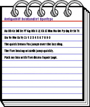 Antique Olive T In1 Regular animated font preview