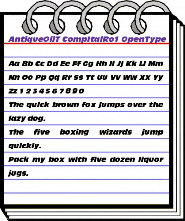 Antique Olive T Ro1 Regular animated font preview