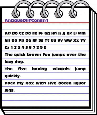 AntiqueOliTComIn1 Regular animated font preview