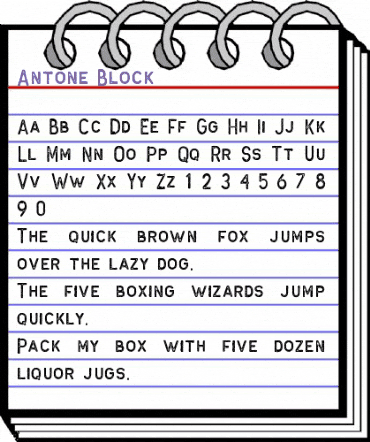 Antone Block animated font preview