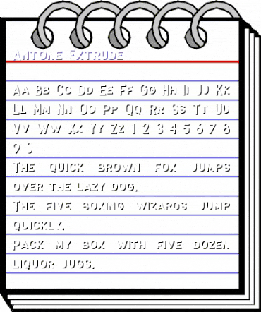 Antone Extrude animated font preview
