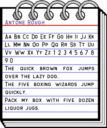 Antone Rough animated font preview