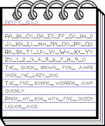 ANTY Bold animated font preview