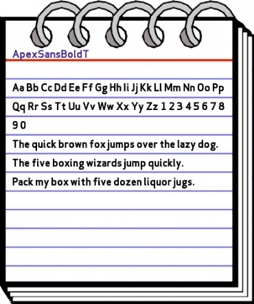 ApexSansBoldT Regular animated font preview