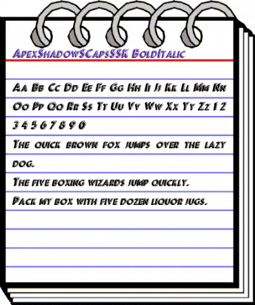 ApexShadowSCapsSSK BoldItalic animated font preview ApexShadowSCapsSSK BoldItalic animated font preview