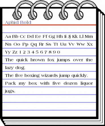 Aphid fed animated font preview