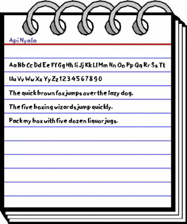 a Api Nyala Regular animated font preview a Api Nyala Regular animated font preview