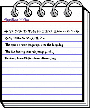 Appetizer FREE Regular animated font preview