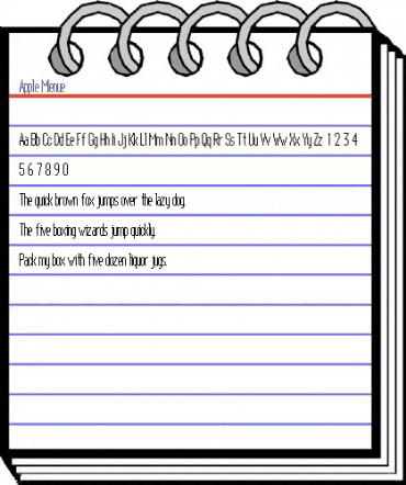 Apple Menue Normal animated font preview