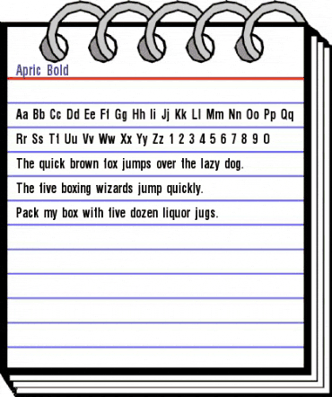 Apric Bold animated font preview