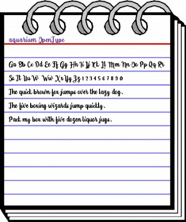 aquarium Regular animated font preview