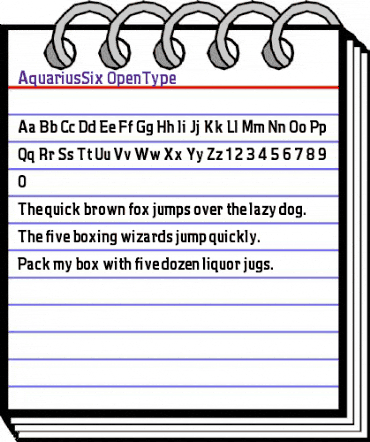 Aquarius Six animated font preview