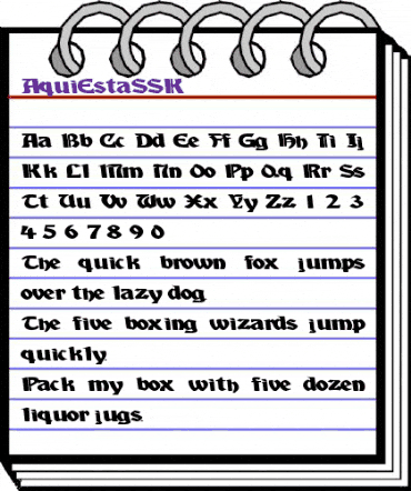 AquiEstaSSK Regular animated font preview AquiEstaSSK Regular animated font preview