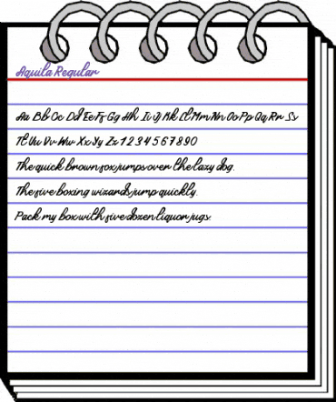 Aquila Regular animated font preview