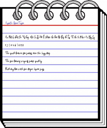 Aquilla Regular animated font preview