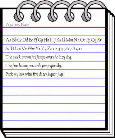 Aquinas Regular animated font preview