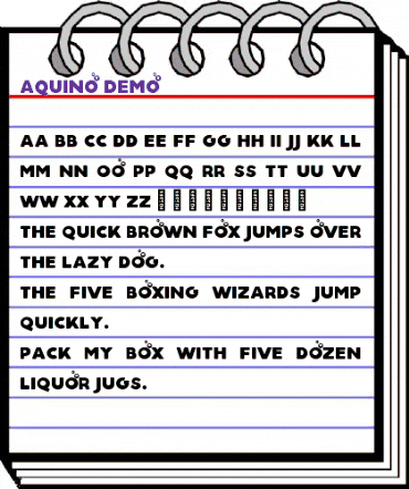 Aquino Demo animated font preview