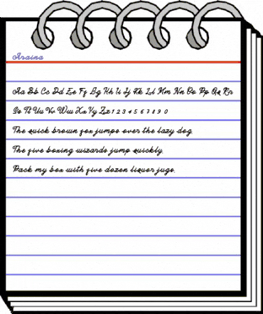 Araina Regular animated font preview