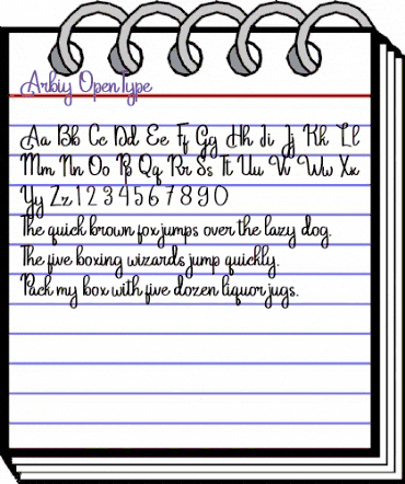 Arbiy Regular animated font preview